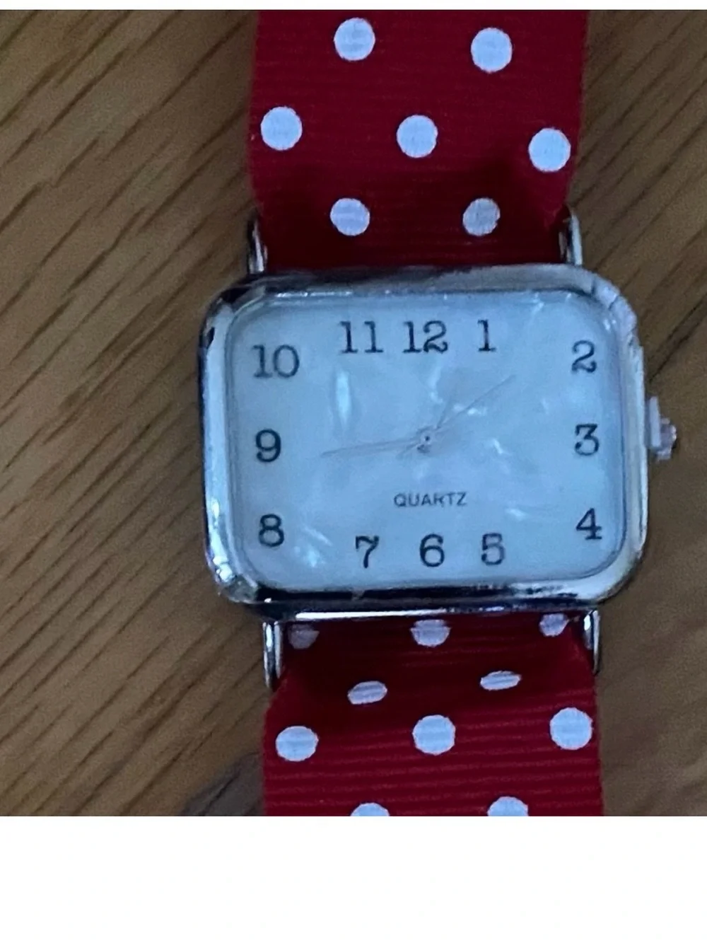 Kids Red Polka Dot Ribbon Watch -